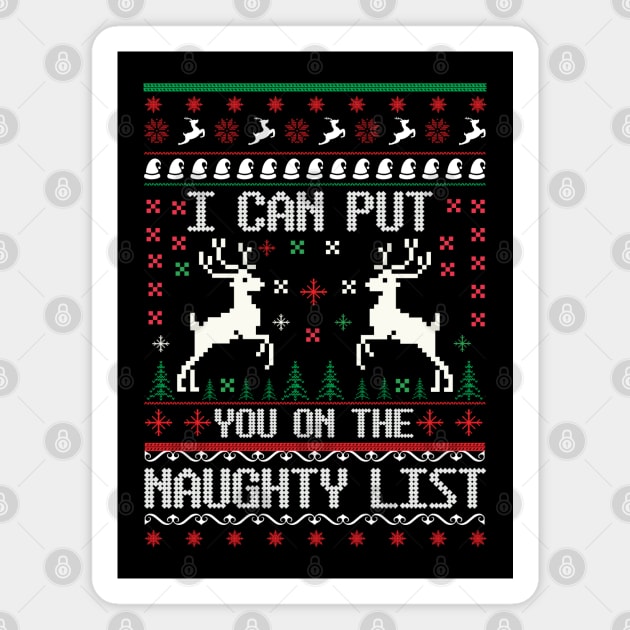 I can put you on the naughty list Magnet by MZeeDesigns